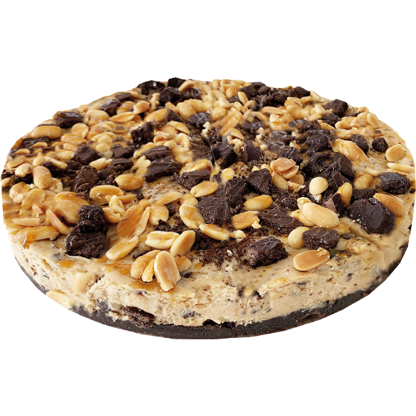 "CHEESEBERRY" caramel cheesecake with peanuts.